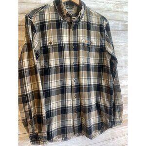 Carhartt Mens Relaxed‎ Fit Long Sleeved Plaid Shirt Size Medium